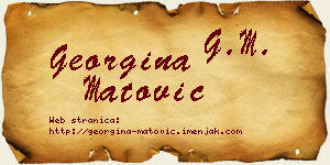 Georgina Matović vizit kartica